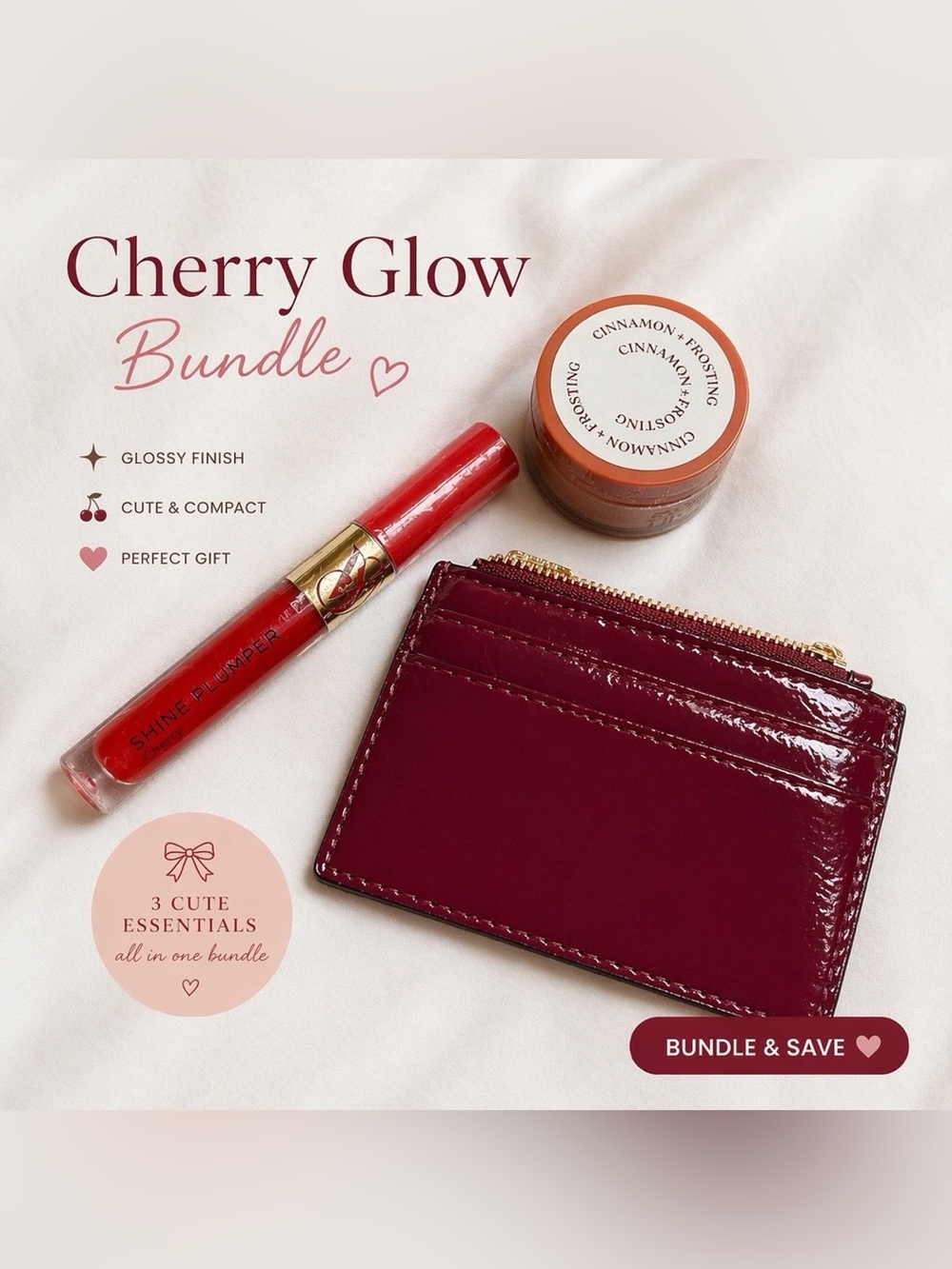 Victoria's Secret Cherry Red Patent Card Wallet